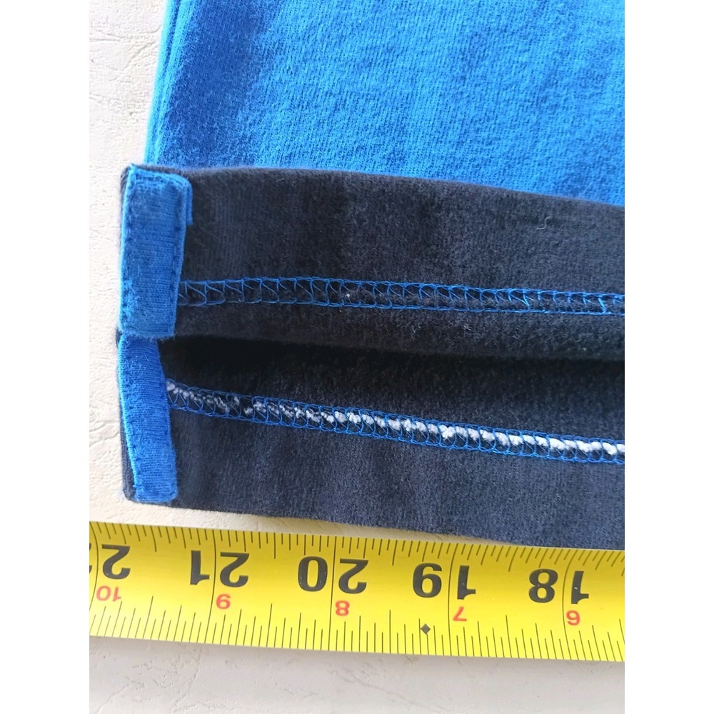 Chaps Mens Blue Stripe Quarter Zip Long Sleeve Polo Shirt M Embroidered Logo - Picture 12 of 16